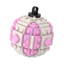 Набор деталей Лего От Выбери Елочный Шар с Лентой Ярко-Розовый