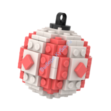 Набор деталей Лего От Выбери Кубик Елочный Шар с Лентой Коралловый