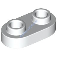 Деталь Лего Пластина 1 х 2 Закругленная С 2 Штырьками Цвет Белый